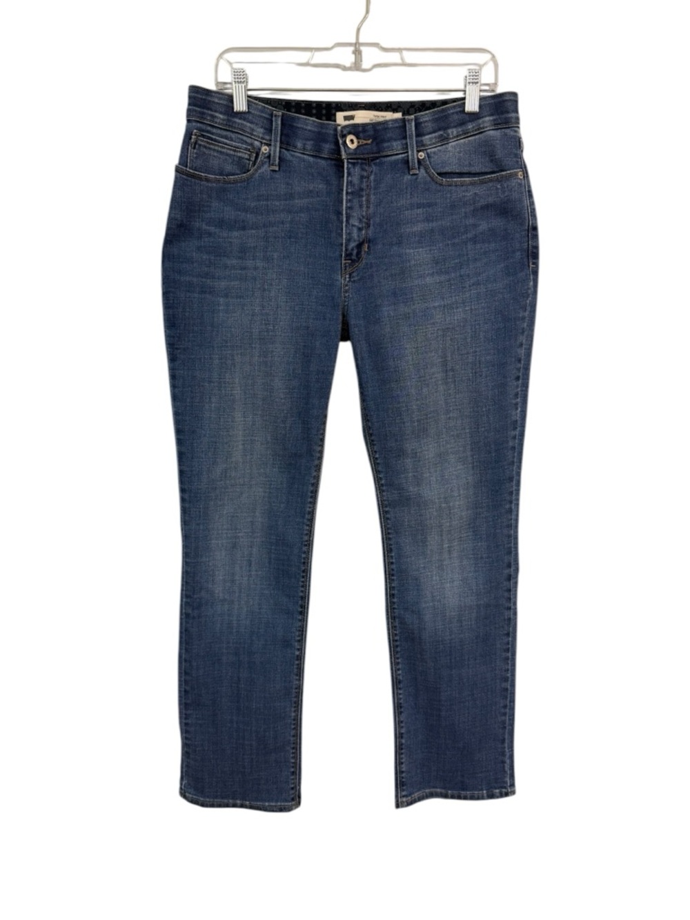 Levi's Women's 525 Straight Leg Jeans Perfect Waist Size 12 Blue Stretch Pockets